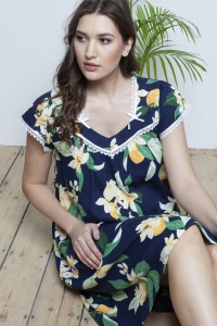 Farda Cotton Lawn Grand Daisy Cap Sleeve Nightdress